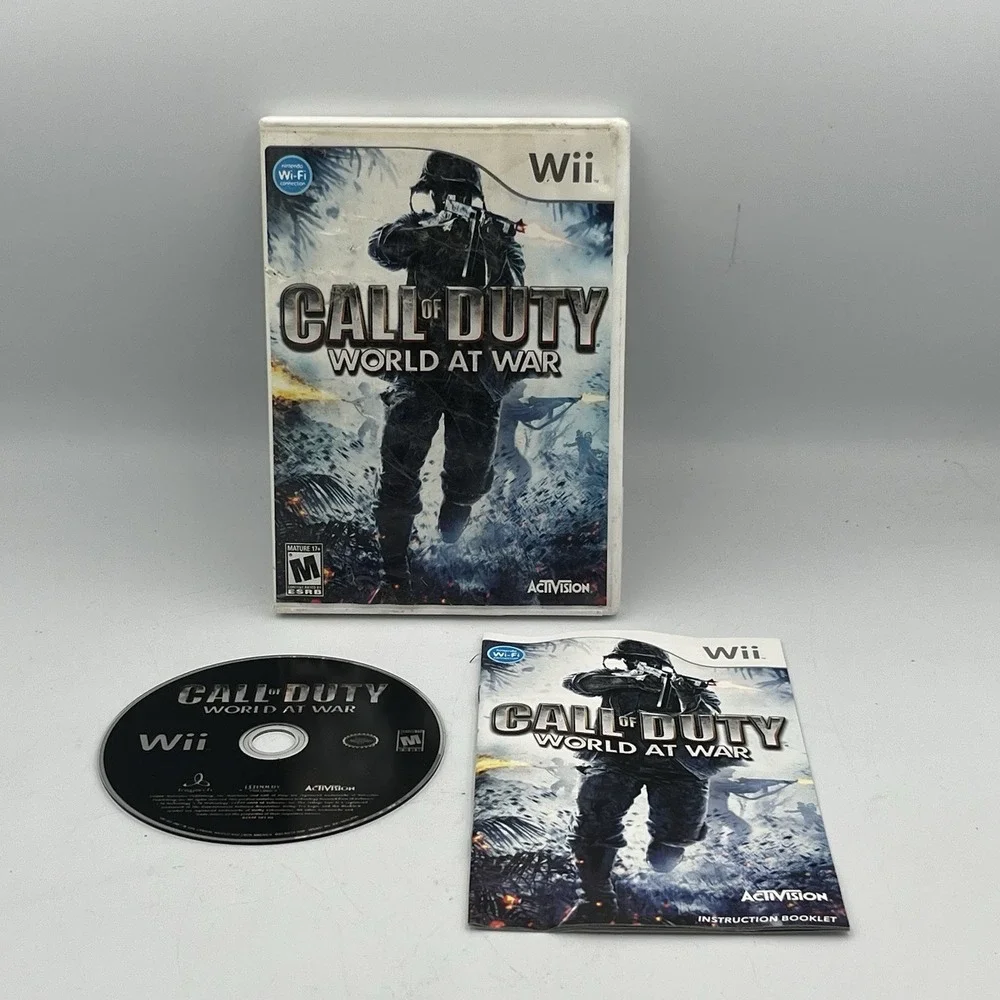 Call of Duty: World at War - Nintendo Wii Complete w/ Manual TESTED Damaged Case